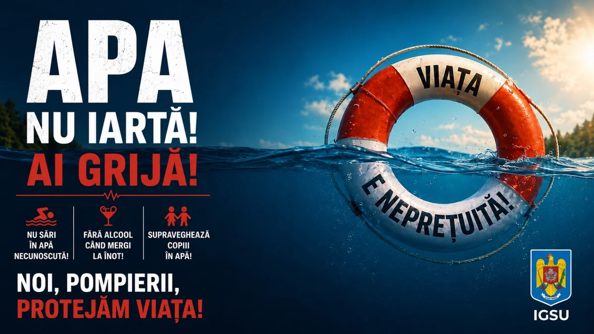 IGSU lansează campanie națională anti-înec până în august 2026