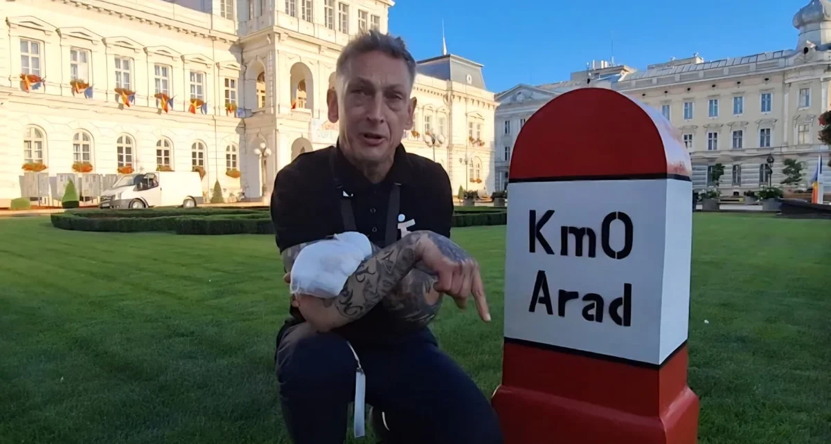 Sârb pleacă pe jos din Arad până în Portugalia: 3.000 km de mers