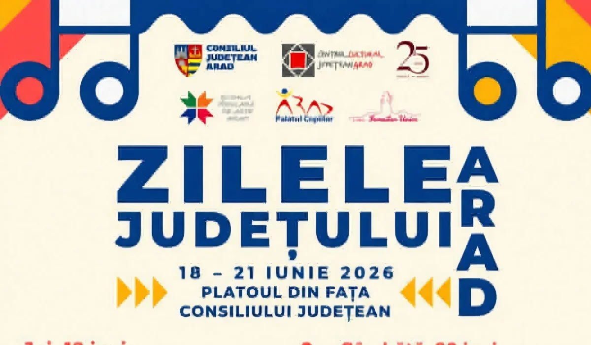 Zilele Județului Arad 2026: program complet 18-21 iunie