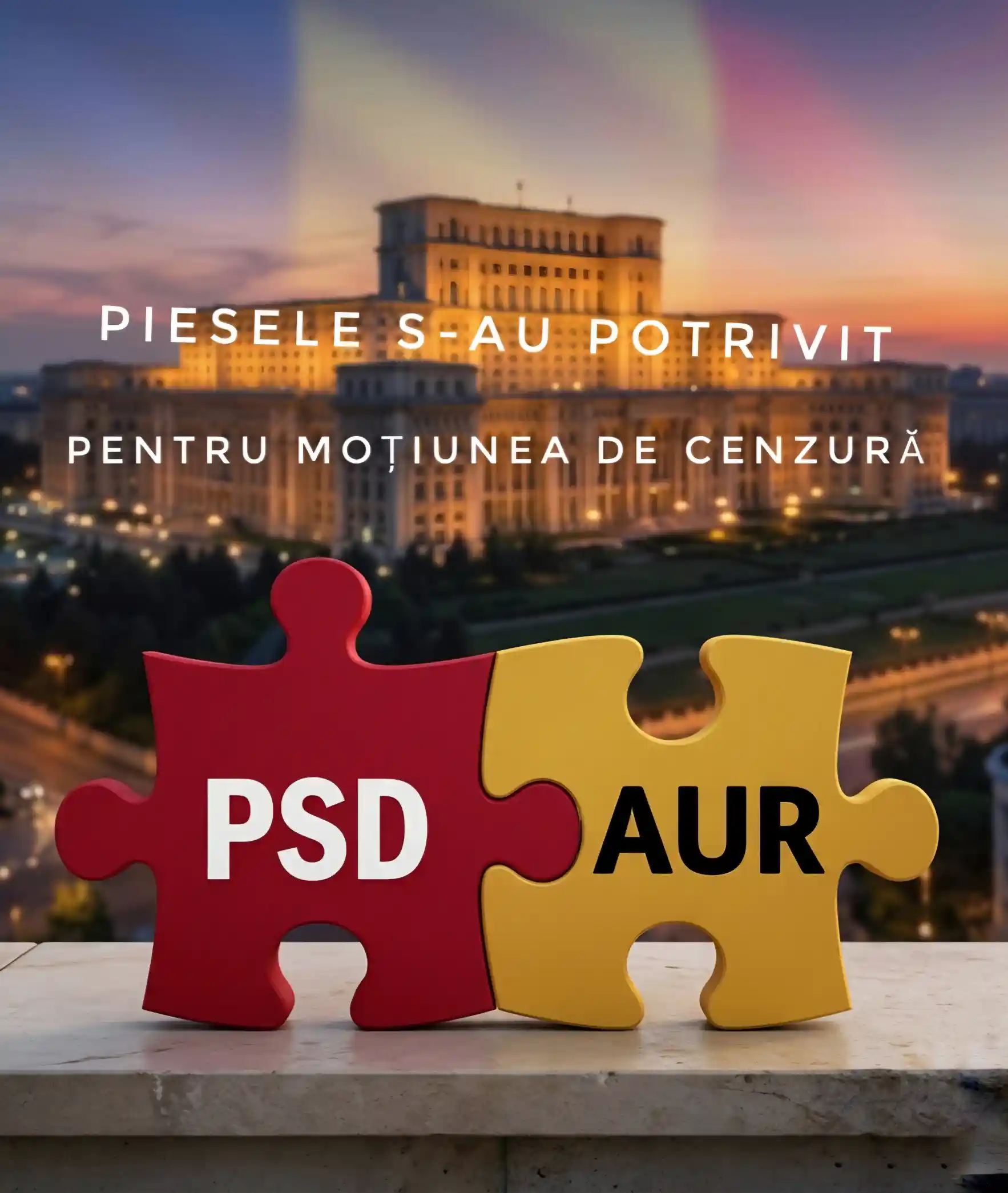 PSD și AUR susțin împreună moțiunea de cenzură împotriva Guvernului Bolojan