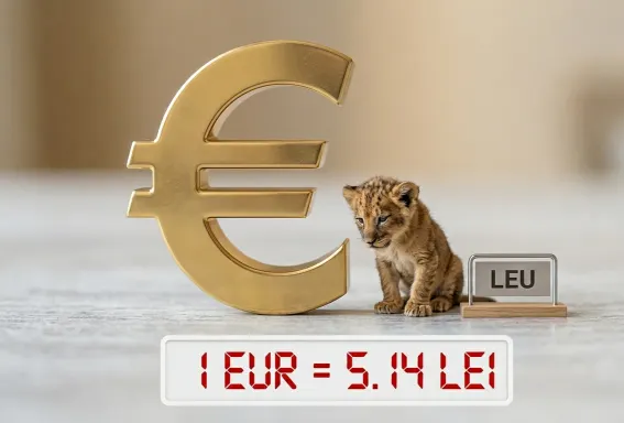 Record istoric: un euro a ajuns la 5,14 lei. Criza politică scumpește moneda europeană